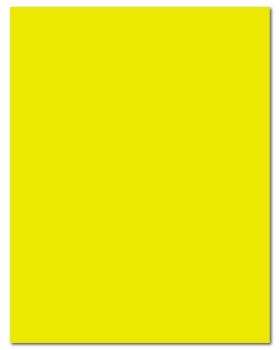 8.5 x 11 Fluorescent Yellow, 1 up, 500 Sheets