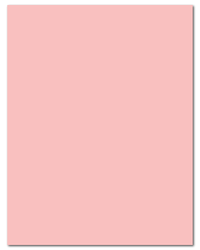 8.5 x 11 Pastel Pink, 1 up, 100 Sheets