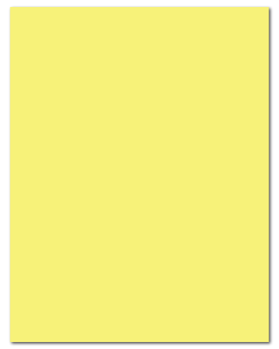 8.5 x 11 Pastel Yellow, 1 up, 500 Sheets
