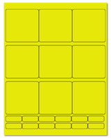 2.75" X 2.75" Fluorescent Yellow Sheets
