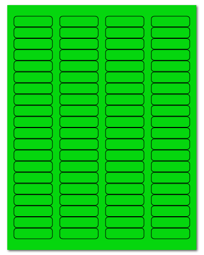 1.75" X 0.5" Fluorescent Green Sheets