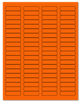 1.75" X 0.5" Fluorescent Orange Sheets