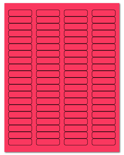 1.75" X 0.5" Fluorescent Pink Sheets