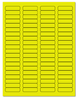 1.75" X 0.5" Fluorescent Yellow Sheets