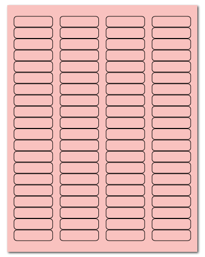 1.75" X 0.5" Pastel Pink Sheets