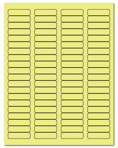 1.75" X 0.5" Pastel Yellow Sheets