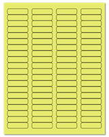 1.75" X 0.5" Pastel Yellow Sheets