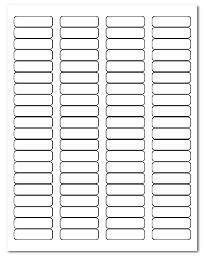1.75" X 0.5" Laser / Inkjet Label Sheets, 80 Stickers per Sheet