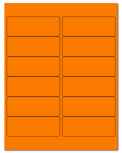 4" X 1.5" Fluorescent Orange Sheets
