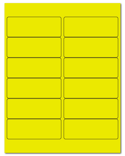 4" X 1.5" Fluorescent Yellow Sheets
