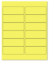 4" X 1.5" Pastel Yellow Sheets