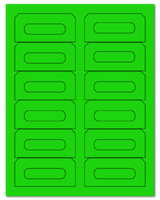 3.5" X 1.625" Fluorescent Green Sheets