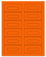 3.5" X 1.625" Fluorescent Orange Sheets
