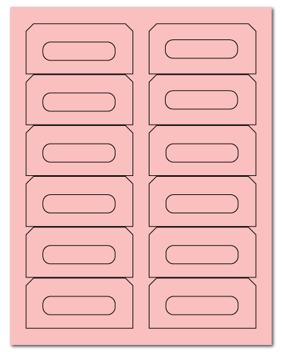 3.5" X 1.625" Pastel Pink Sheets