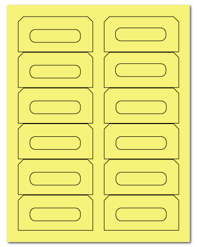3.5" X 1.625" Pastel Yellow Sheets