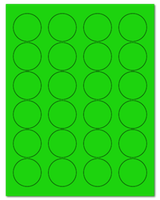 1.625" Dia. Fluorescent Green Sheets