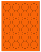 1.625" Dia. Fluorescent Orange Sheets