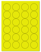 1.625" Dia. Fluorescent Yellow Sheets