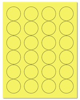 1.625" Dia. Pastel Yellow Sheets
