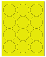 2.5" Dia. Fluorescent Yellow Sheets