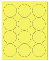2.5" Dia. Pastel Yellow Sheets