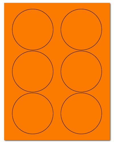 3.33" Dia. Fluorescent Orange Sheets