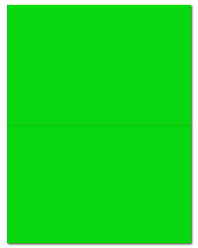 8.5" X 5.5" Fluorescent Green Sheets
