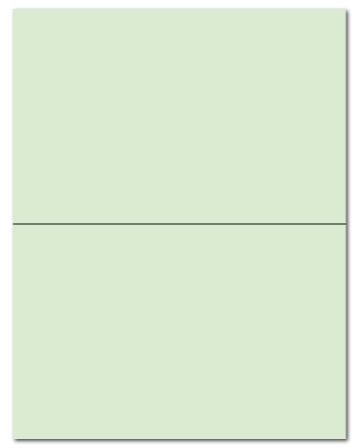 8.5" X 5.5" Pastel Green Sheets