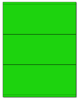 8.5" X 3.5" Fluorescent Green Sheets