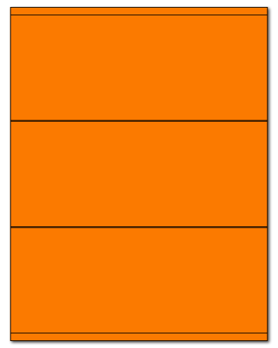 8.5" X 3.5" Fluorescent Orange Sheets