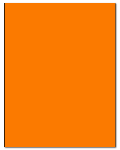 4.25" X 5.5" Fluorescent Orange Sheets