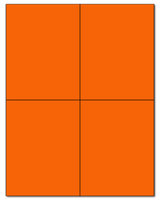 4.25" X 5.5" Fluorescent Orange Sheets