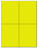 4.25" X 5.5" Fluorescent Yellow Sheets
