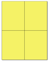 4.25" X 5.5" Pastel Yellow Sheets