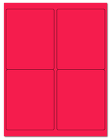 4" X 5" Fluorescent Pink Sheets