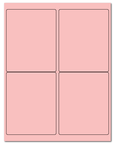 4" X 5" Pastel Pink Sheets