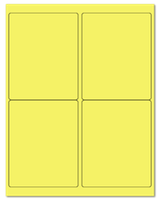 4" X 5" Pastel Yellow Sheets