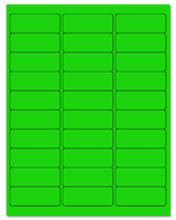 2.625" X 1" Fluorescent Green Sheets