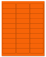 2.625" X 1" Fluorescent Orange Sheets