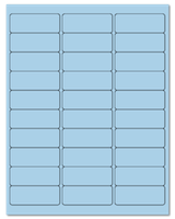 2.625" X 1" Pastel Blue Sheets