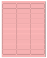 2.625" X 1" Pastel Pink Sheets