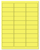 2.625" X 1" Pastel Yellow Sheets
