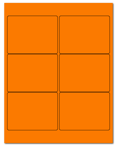 4" X 3" Fluorescent Orange Sheets