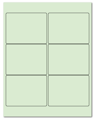4" X 3" Pastel Green Sheets