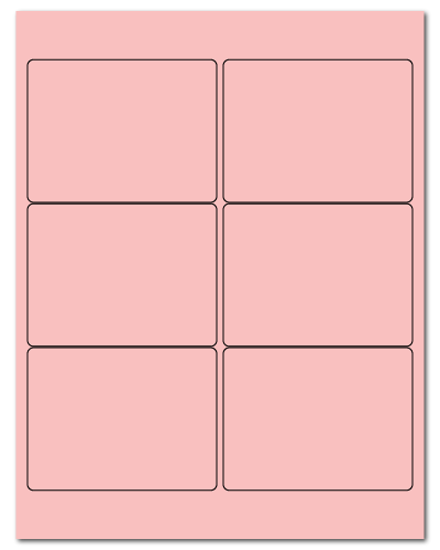 4" X 3" Pastel Pink Sheets