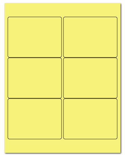 4" X 3" Pastel Yellow Sheets
