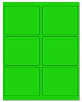 4" X 3.25" Fluorescent Green Sheets