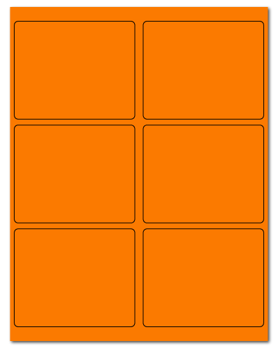 4" X 3.25" Fluorescent Orange Sheets