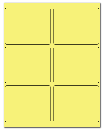 4" X 3.25" Pastel Yellow Sheets