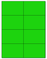 4.25" X 2.75" Fluorescent Green Sheets